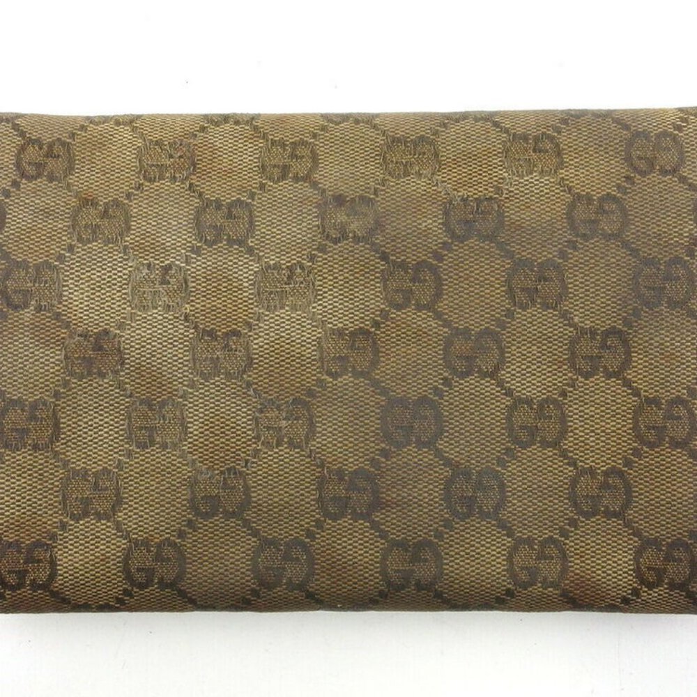 Auth GUCCI long wallet GG canvas beige canvas x leather - Picture 9 of 10